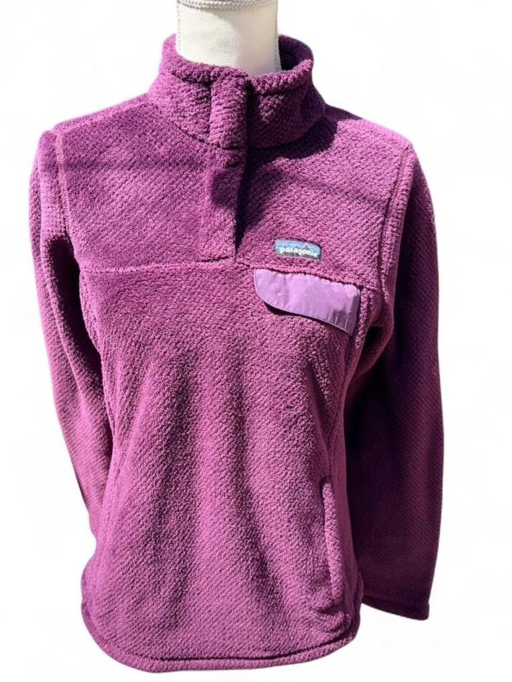 Patagonia Purple Quarter-Snap Fleece Pullover